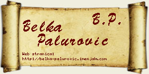Belka Palurović vizit kartica